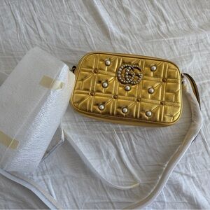 Gucci GG pearly marmont leather crossbody bag